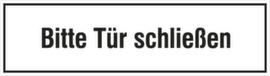 Türschild "Bitte Tür schließen", Folie