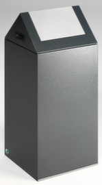 VAR Wertstoffsammler WSG 55 S mit Schwingdeckel, 60 l, antiksilber, Deckel silber