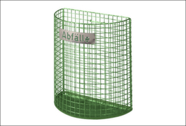 Drahtgitter-Behälter mit geschlossenem Boden, 27 l, RAL6010 Grasgrün