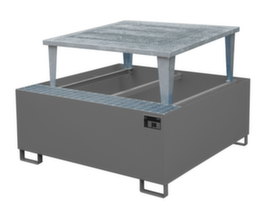 Auffangwanne mit Abfüllgestellen, für 1 x IBC