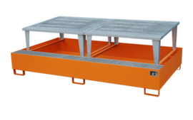 Auffangwanne mit Abfüllgestellen, für 2 x IBC