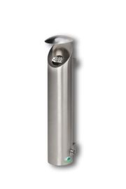 Wandascher H 53 aus Edelstahl mit Schutzdach