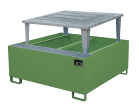 Auffangwanne mit Abfüllgestellen, für 1 x IBC