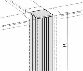 Gera Verbindungssäule Pro ProfiLine für Trennwand, Höhe 1200 mm