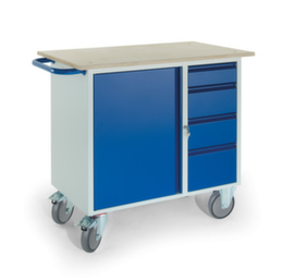 Rollcart Tisch- und Schrankwagen mit Schrank und Schubladen