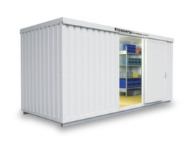 Säbu Isolierter Materialcontainer FLADAFI® IC 1500 mit Fußboden fertig montiert