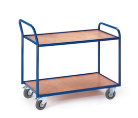 Rollcart Tischwagen mit Randleisten 790x490 mm, Traglast 250 kg, 2 Etagen