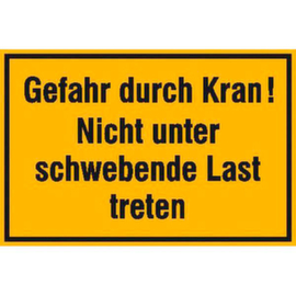Hinweisschild SafetyMarking® für Baustellen, "Gefahr durch Kran!"