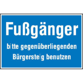 Hinweisschild SafetyMarking® für Baustellen, "Fußgänger"