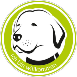 Hinweisschild SafetyMarking®, "Hunde willkommen"