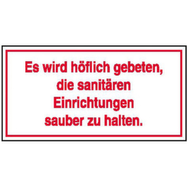 Hinweisschild SafetyMarking®, "Es wird höflich gebeten"