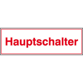 Hinweisetiketten SafetyMarking®, "Hauptschalter"