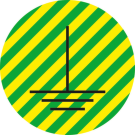Hinweisetiketten SafetyMarking®, "Schutzleiter Erde"