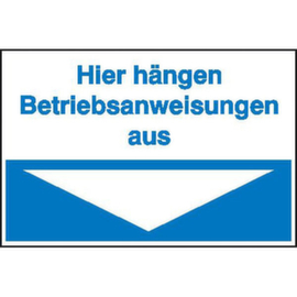 Hinweisschild SafetyMarking®, "Hier hängen Betriebsanweisungen aus"