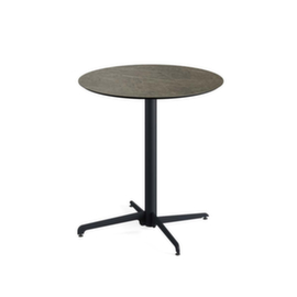 VEBA Bistrotisch Essentials X Cross, Ø 700 mm, Platte Midnight Marble