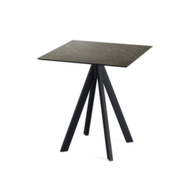 VEBA Bistrotisch Essentials Infinity, Breite x Tiefe 700 x 700 mm, Platte Midnight Marble