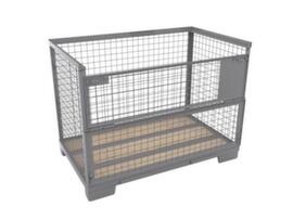 Schake Gitterbox-Palette mit Klappe, L&auml;nge x Breite 1200 mm x 800 mm