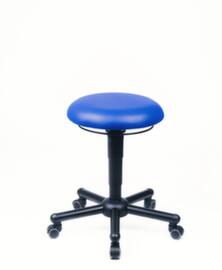 meychair Drehhocker Assistent Professional A19 mit Kunstlederbezug, Sitz blau, 5 Lenkrollen