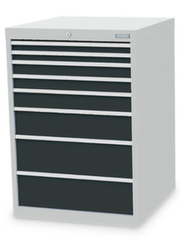 Bedrunka + Hirth Schubladenschrank, 8 Schublade(n), RAL7035 Lichtgrau/RAL7016 Anthrazitgrau