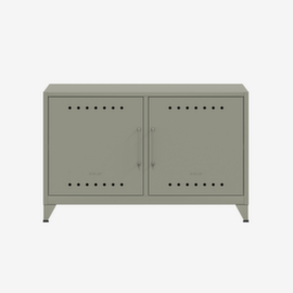 Bisley Sideboard Fern Cabby mit Kabeldurchlass und -halter, Breite 1140 mm