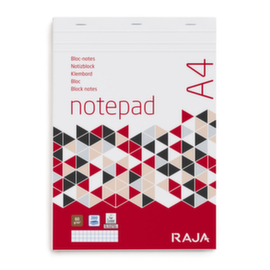 Notizblock A4 kariert RAJA - 60g/m&sup2;