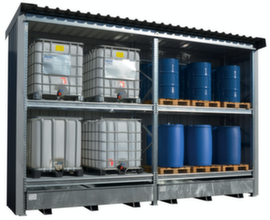 Lacont Freilager-Gefahrstoff-Palettenregal FRP-W 2-54 mit Auffangwanne