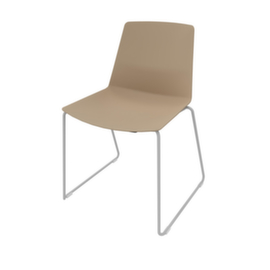 Quadrifoglio Besucherstuhl Clue, Sitz beige, Kufengestell