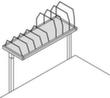 Rocholz Aufbaumagazin für Packtisch, Höhe 400 mm Technische Zeichnung 1 S