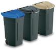 Abfalltonne, 100 l, anthrazit, Deckel blau Standard 2 S