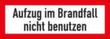 Brandschutzschild mit Text Standard 6 S