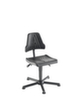 meychair Arbeitsstuhl Workster Allround W9-TG-PU, Sitz PU-Schaum schwarz, mit Gleitern