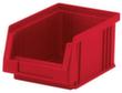 Lakape Stapelbarer Sichtlagerkasten Eco rollenbahngeeignet, rot, Tiefe 164 mm, Polypropylen