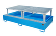 Auffangwanne mit Abfüllgestellen, für 2 x IBC