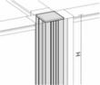 Gera Verbindungssäule Pro ProfiLine für Trennwand, Höhe 600 mm