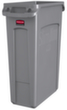 Rubbermaid Wertstoffsammler Slim Jim® mit Lüftungskanälen, 87 l, grau