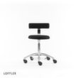 Löffler Hocker Aogo, Sitz schwarz, Rollen Standard 2 S