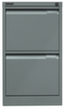 Bisley Hängeregistraturschrank, 2 Auszüge, silber/silber