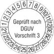 Prüfplakette Geprüft nach DGVU