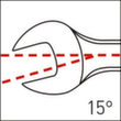 KRAFTWERK® Doppelgabelschlüssel voll pol.55 x 60 mm Technische Zeichnung 1 S