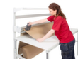 Treston Komplett-Packtisch mit Lochplatte und Abrollvorrichtung, Breite x Tiefe 1800 x 900 mm Milieu 3 S