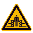Warnschild PROTECT vor Quetschgefahr