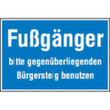 Hinweisschild SafetyMarking® für Baustellen, "Fußgänger"