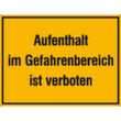 Hinweisschild SafetyMarking® für Baustellen, "Aufenthalt im Gefahrenbereich ist verboten"