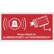Hinweisetiketten SafetyMarking®, "Objekt alarmgesichert und videoüberwacht"