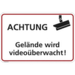 Hinweisschild SafetyMarking®, "Achtung Gelände videoüberwacht"