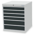 Bedrunka + Hirth Schubladenschrank, 6 Schublade(n), RAL7035 Lichtgrau/RAL7016 Anthrazitgrau