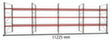 META Palettenregal MULTIPAL für 48 Paletten, 11225 mm breit, 4 Lagerebenen