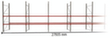 META Palettenregal MULTIPAL für 90 Paletten, 27935 mm breit, 3 Lagerebenen Standard 2 S