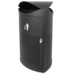 Abfallbehälter mit Schutzdach, 60 l, schwarz