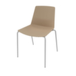 Quadrifoglio Besucherstuhl Clue, Sitz beige, 4-Fußgestell